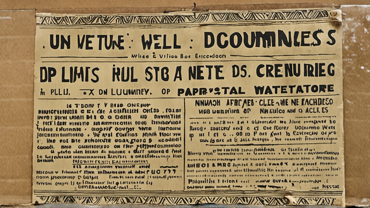 Une salle de musée avec des affiches encadrées et des visiteurs, sans texte lisible.