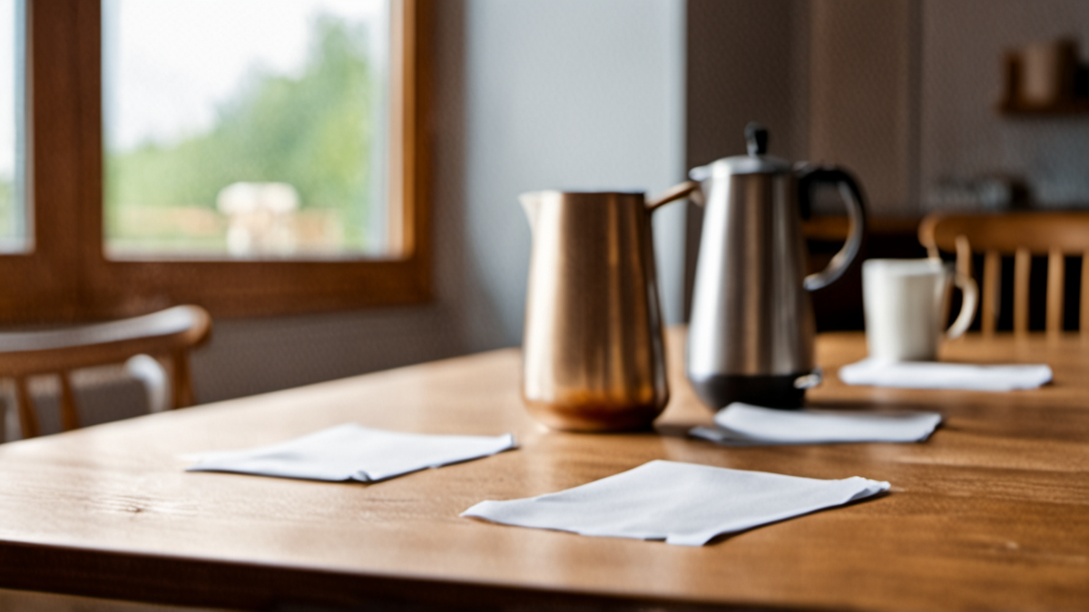 Personne comparant deux devis d’assurance sur une table de cuisine.