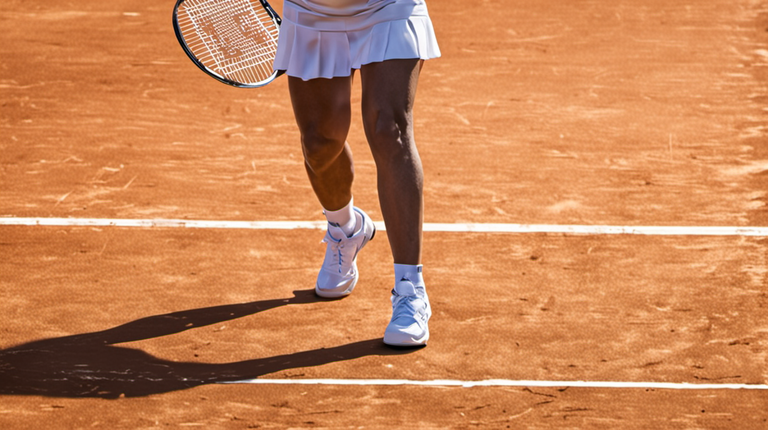 Joueur de tennis au service sur un court en dur sous une lumière chaude
