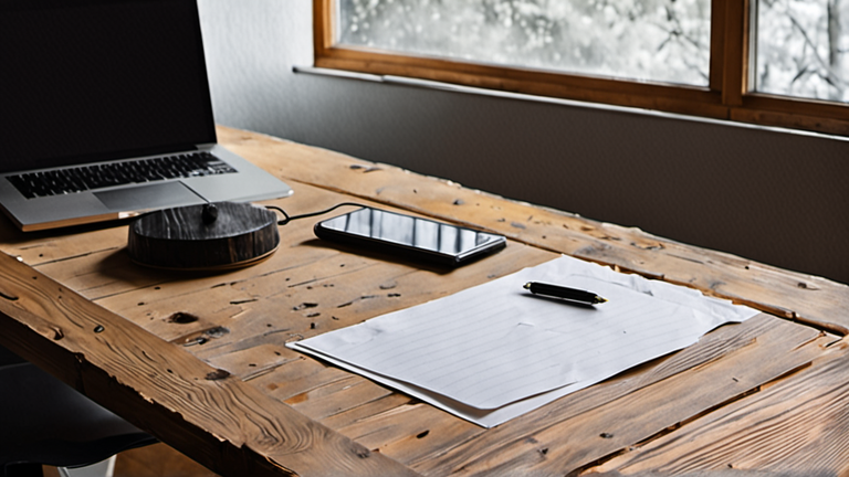 Mains triant une boîte mail sur ordinateur portable dans un bureau lumineux.