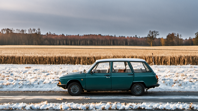 Deux personnes se retrouvant près d'une voiture pour covoiturer le matin.