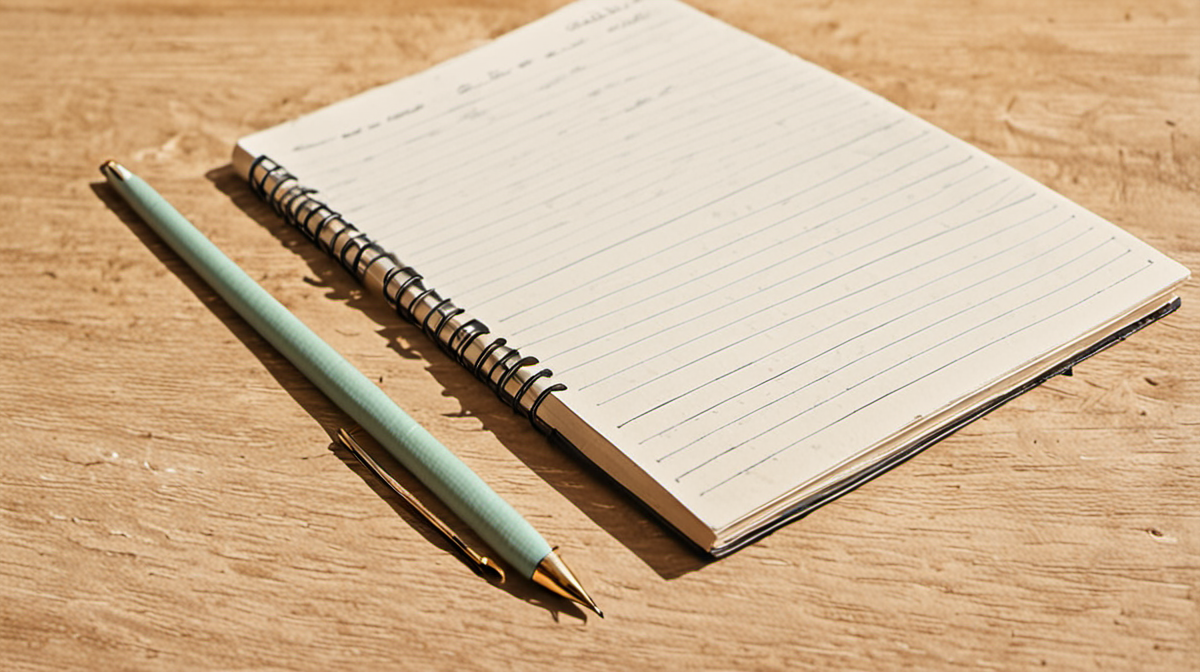 Carnet et marque-page sur une table pour planifier des rendez-vous lecture