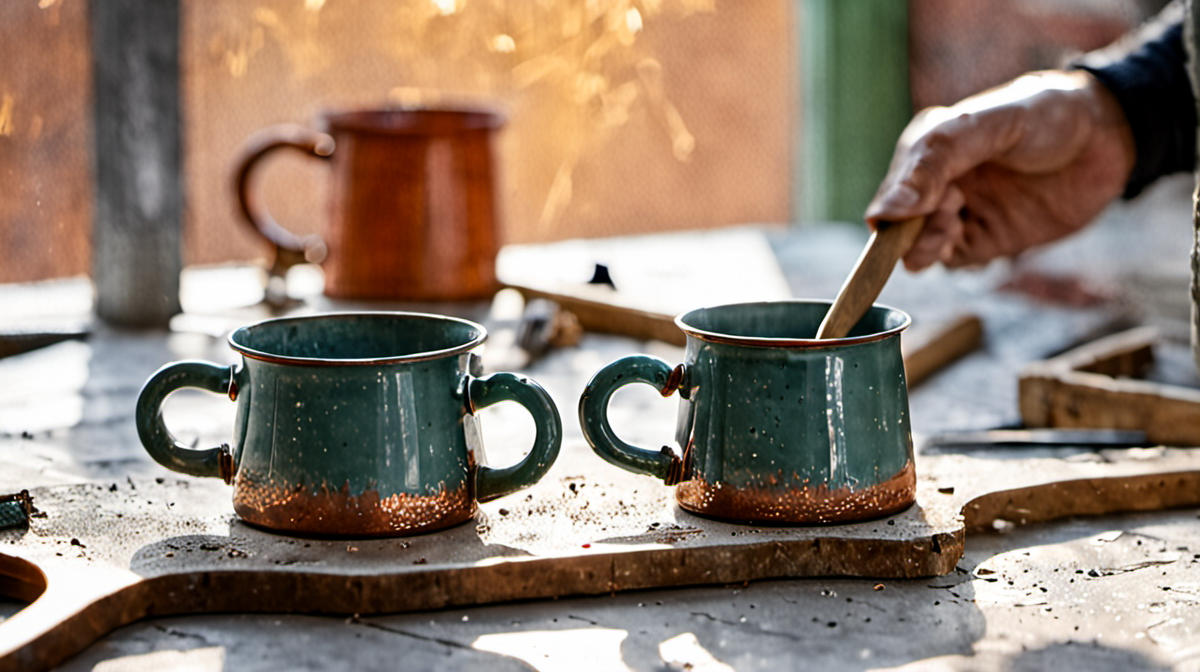 Deux artistes se saluant dans un atelier de création partagé