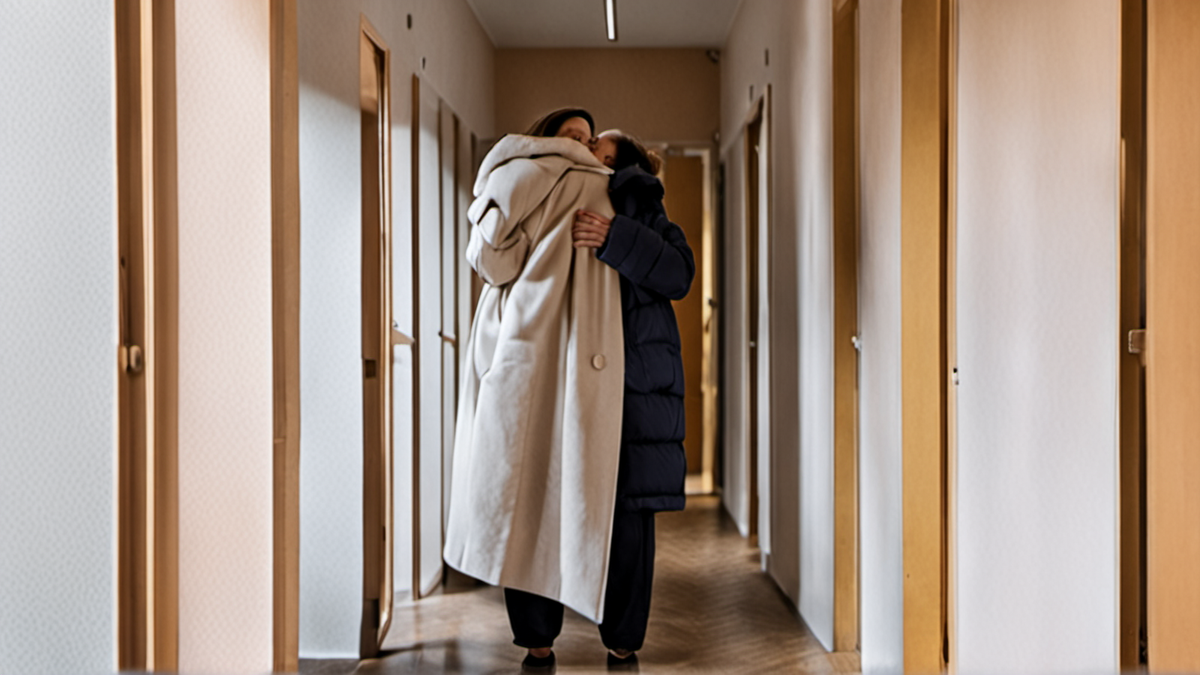 Une spectatrice s’installe seule dans une petite salle de théâtre.