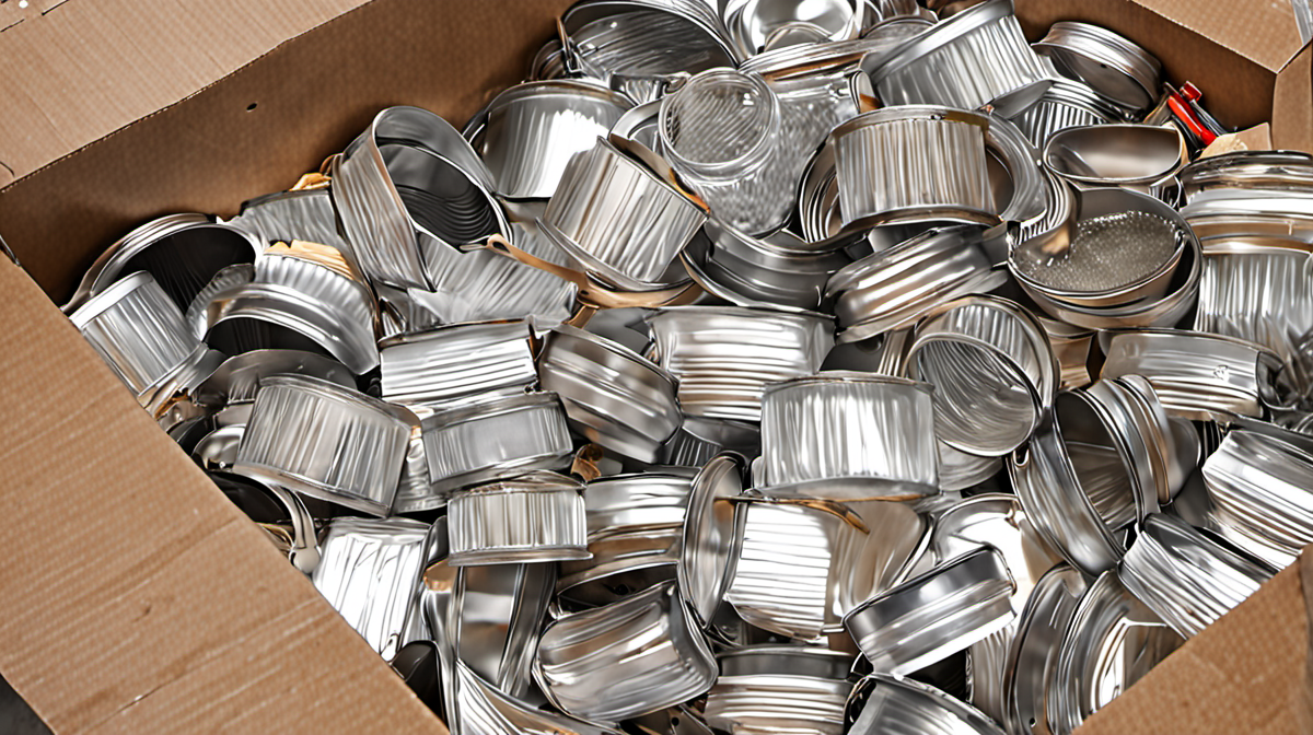 Emballages propres et séparés sur un plan de travail avant le tri.