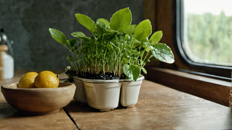 Deux personnes vérifient un virement sur smartphone sur une table de cuisine.