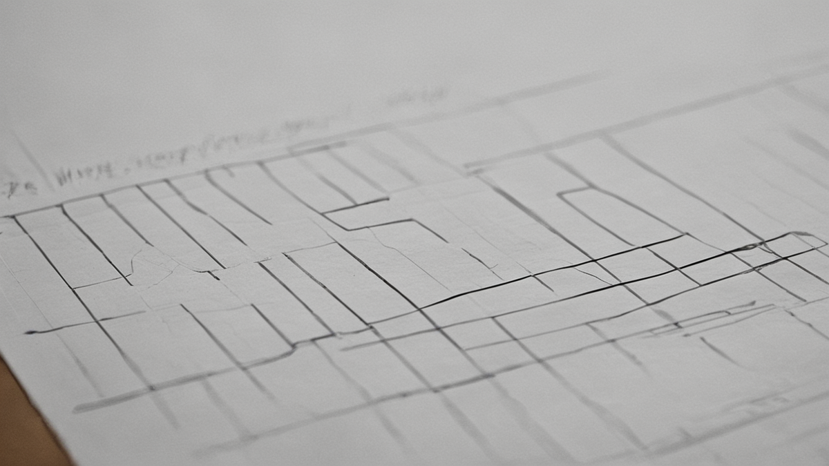 Grille de décision simple posée près d’un écran d’achat en ligne flou