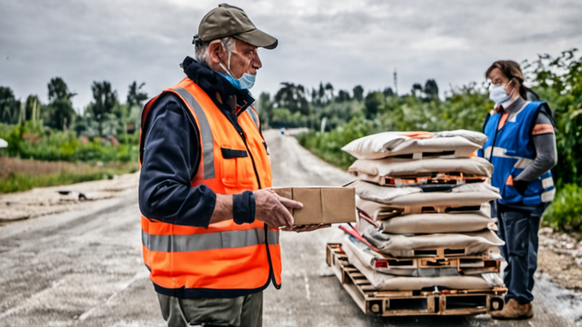 Une partie du financement sert à la logistique: acheter, stocker, transporter, livrer.
