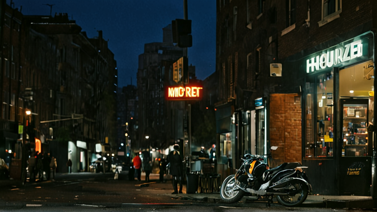 Point de collecte de batteries en ville la nuit, geste de dépôt, aucun texte lisible.