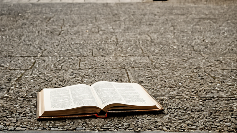 Passante choisissant un livre dans une boîte à livres sur un trottoir.