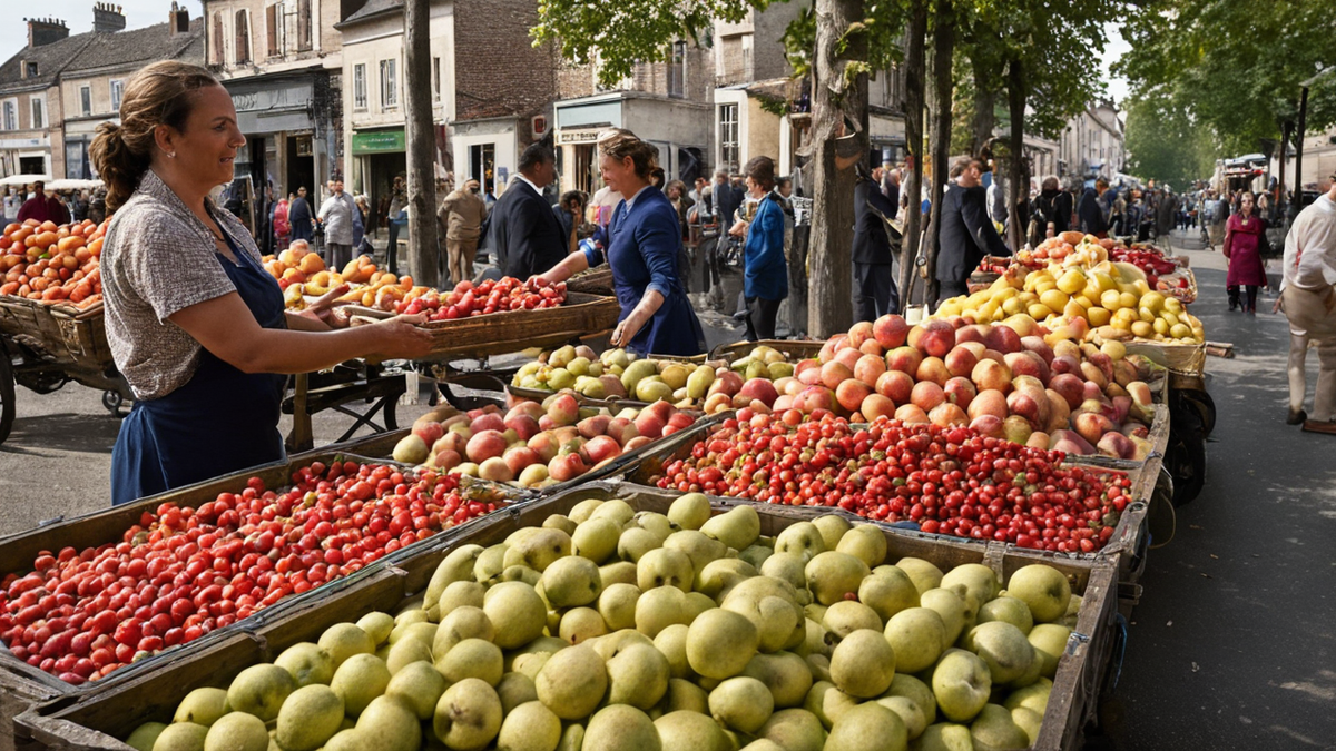 Panier de fruits et légumes frais sur un comptoir.