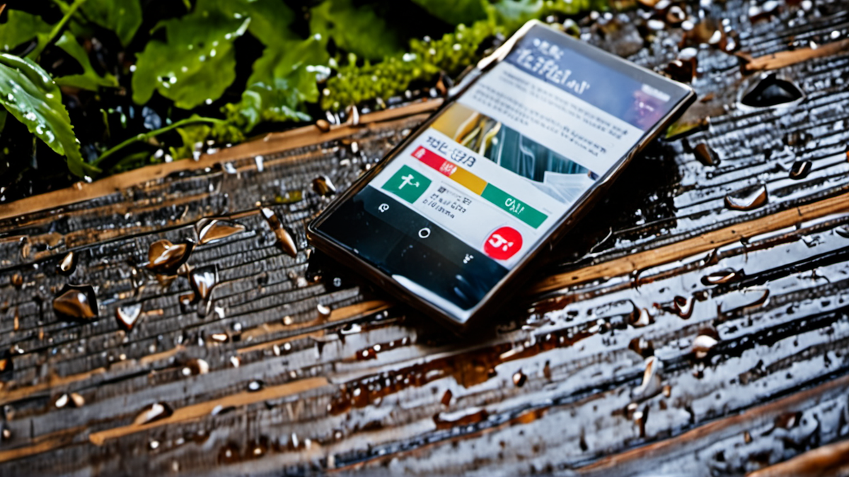 Une main compare une brochure et une application bancaire sur téléphone.