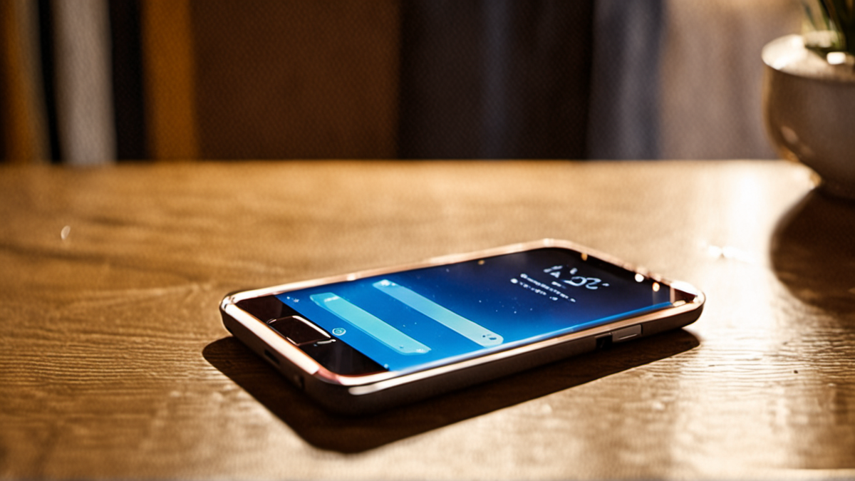 Une personne règle une alerte de solde sur son téléphone.