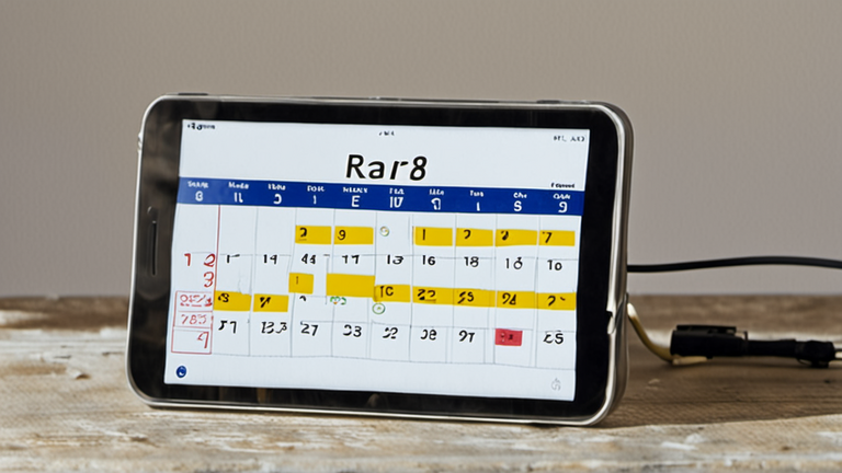 Calendrier et smartphone illustrant le calendrier de l’AI Act en Europe.