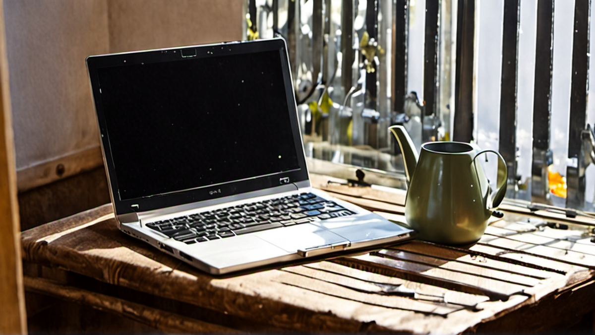 Un bénévole consulte une mission courte sur un ordinateur portable.