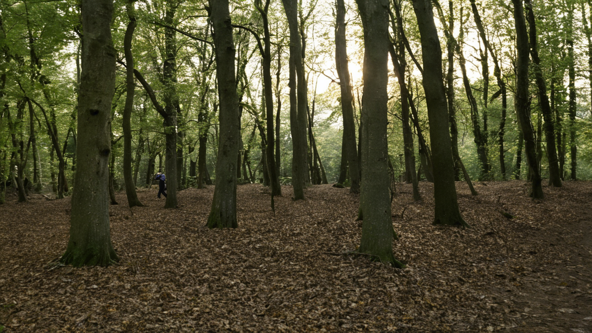 Ambiance de compétition parasport avec zone de départ et tribunes, vue large.