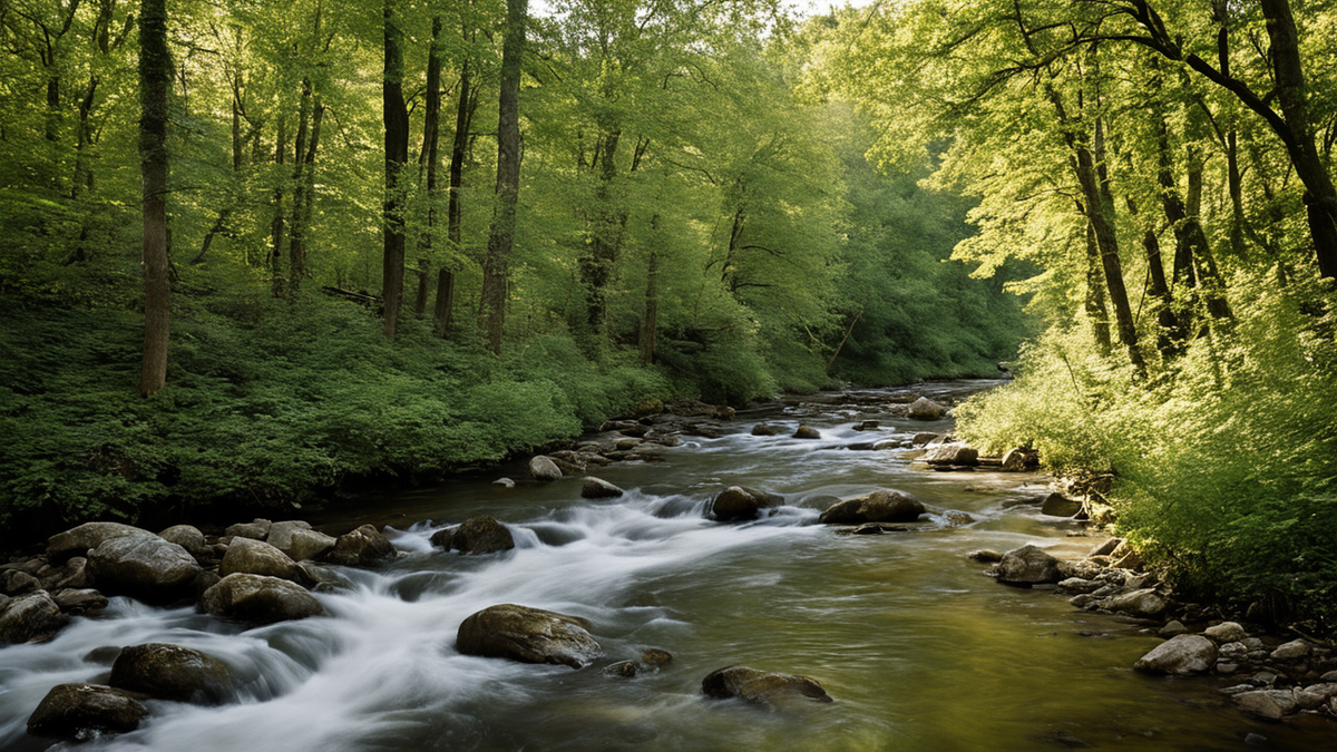 Rivière renaturée montrant une diversité d’écoulements et d’habitats.