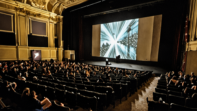 Un public assis dans une salle de projection lors d’un événement séries.
