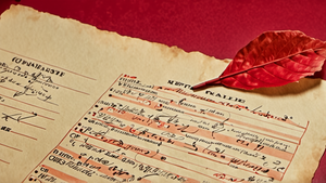 Salle de cinéma avec une liste imprimée illustrant les nominations aux César.