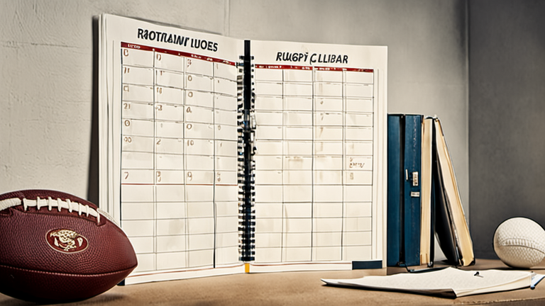 Agenda ouvert avec des éléments sportifs évoquant 2026.