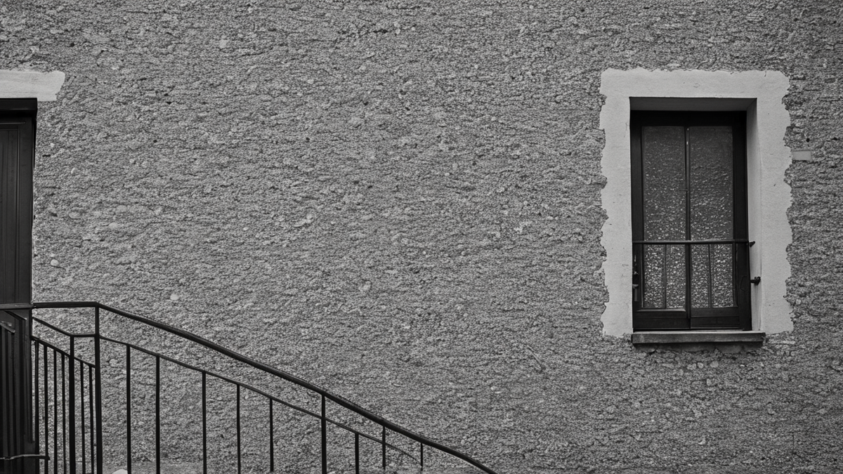 Escalier d’immeuble lumineux, symbolisant une mini-habitude quotidienne.