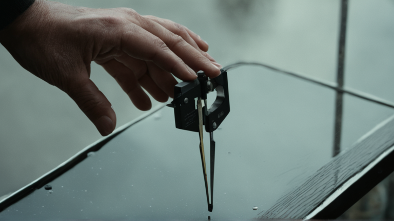 Personne de dos triant des photos sur ordinateur et smartphone, disque dur externe sur la table.