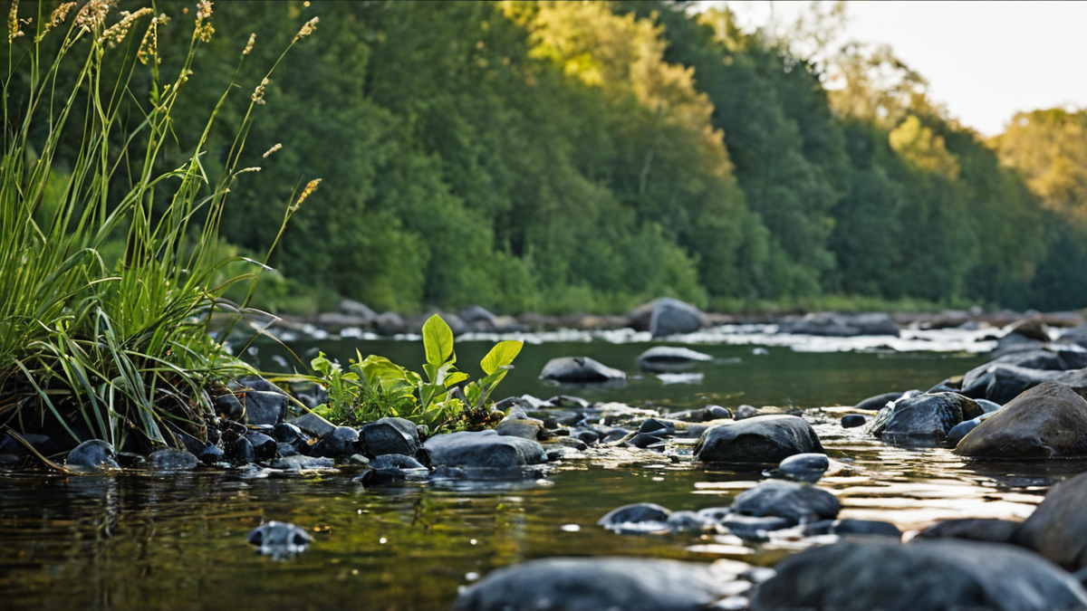 Habitat littoral marin en bon état dans une zone protégée.