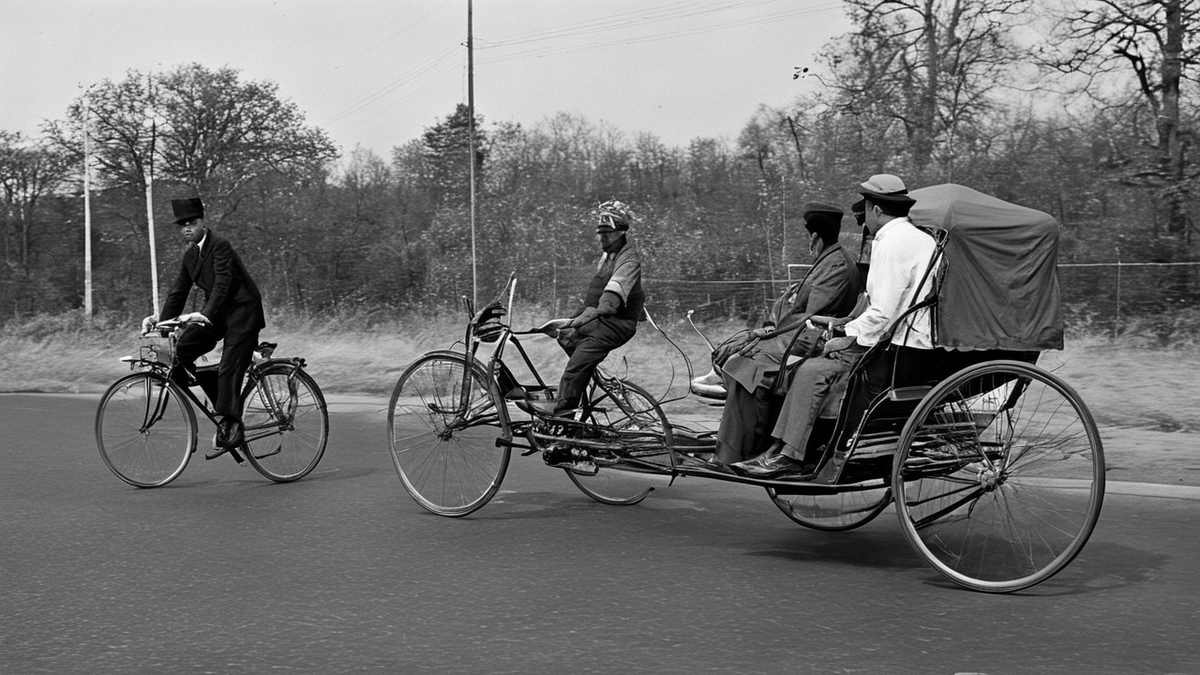 Un auto-rickshaw et un espace d’apprentissage évoquent la transmission du métier à d’autres femmes.