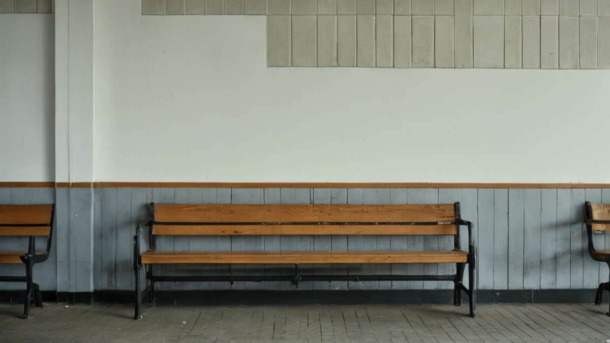 Banc et matériel de match après une séquence décisive.