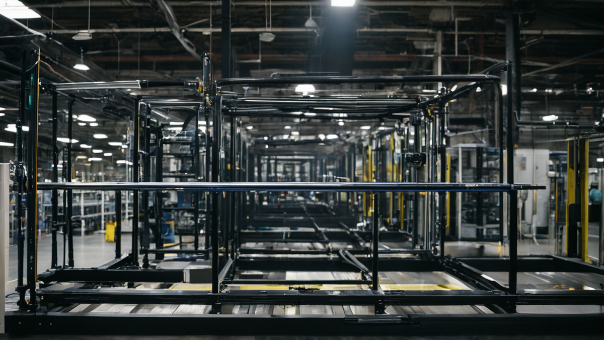 Zone de production industrielle avec besoin de chaleur visible dans une usine.