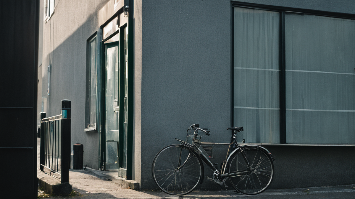 Rue résidentielle au crépuscule avec plusieurs maisons suggérant un réseau de batteries distribuées.