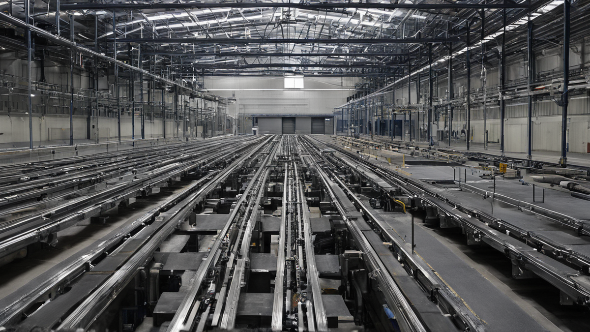 Conteneur de stockage d’énergie sur un site technique.