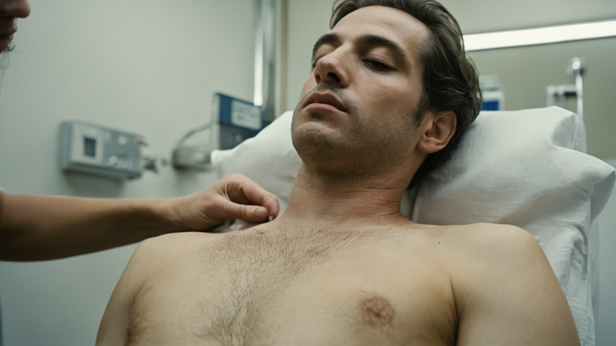 Couloir de clinique avec matériel de consultation prêt au Chili.