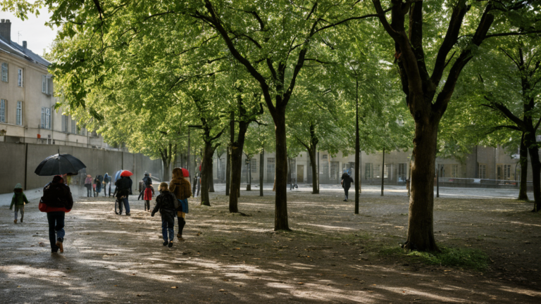 Cour ecole eponge enlever bitume change recre pluie orage featured