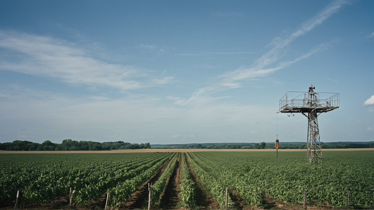 Dispositif de mesure discret dans un paysage aride suivi scientifiquement.