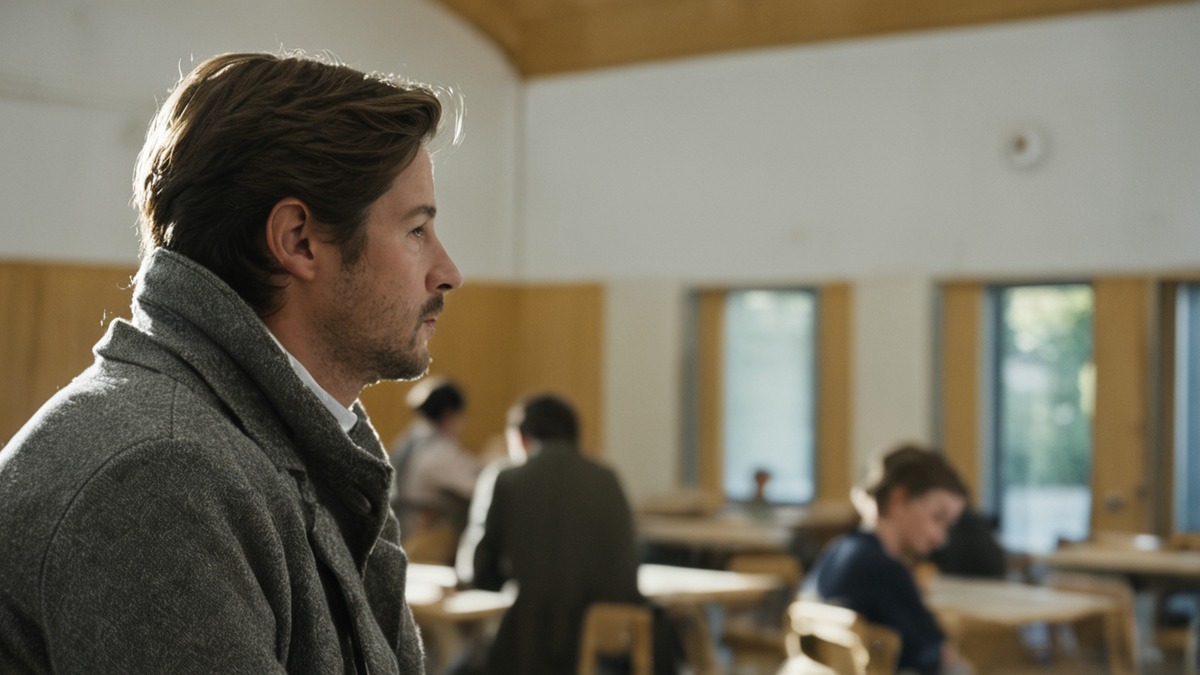 Coin de bibliothèque calme avec tables et chaises pour un rendez-vous d’aide numérique.