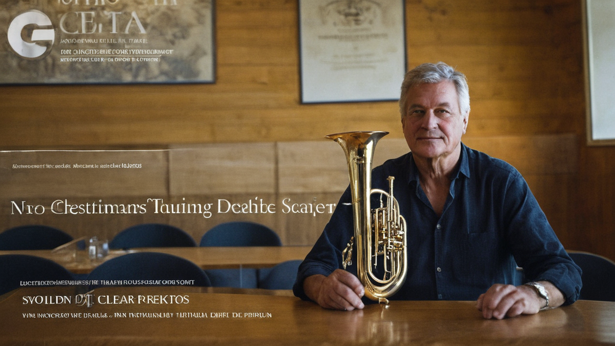 Instrument emprunté posé dans un intérieur simple avant une première pratique.