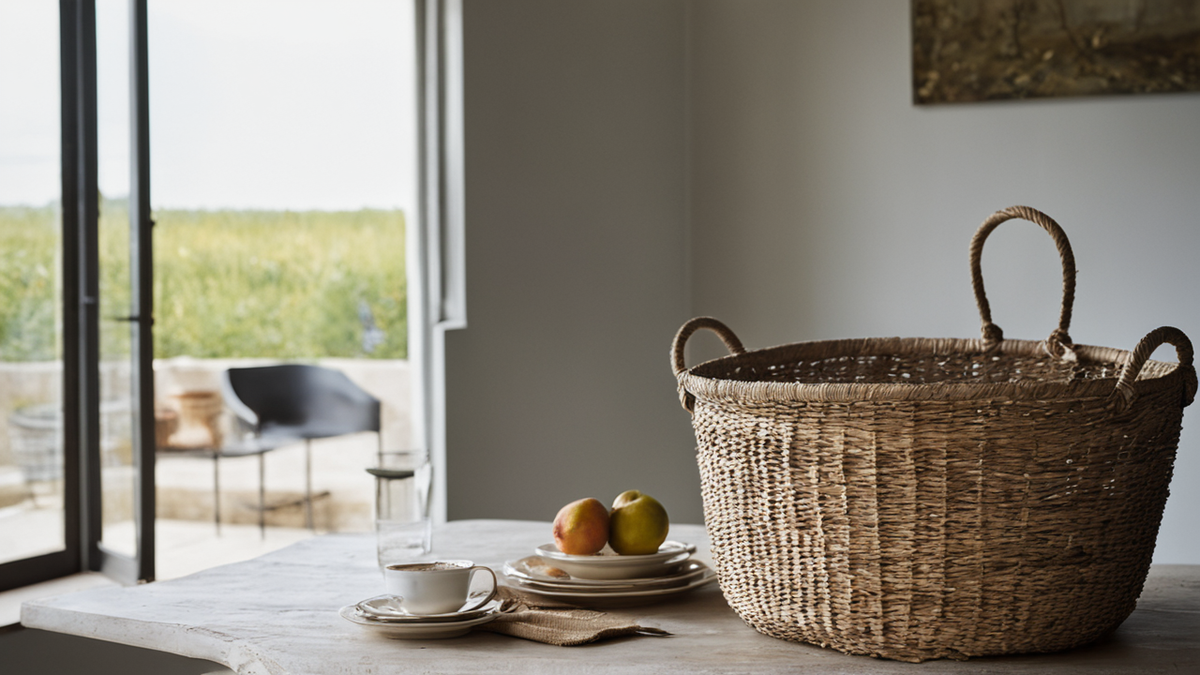 Intérieur rural où quelques sacs de grain stockés suggèrent un délai de vente retrouvé