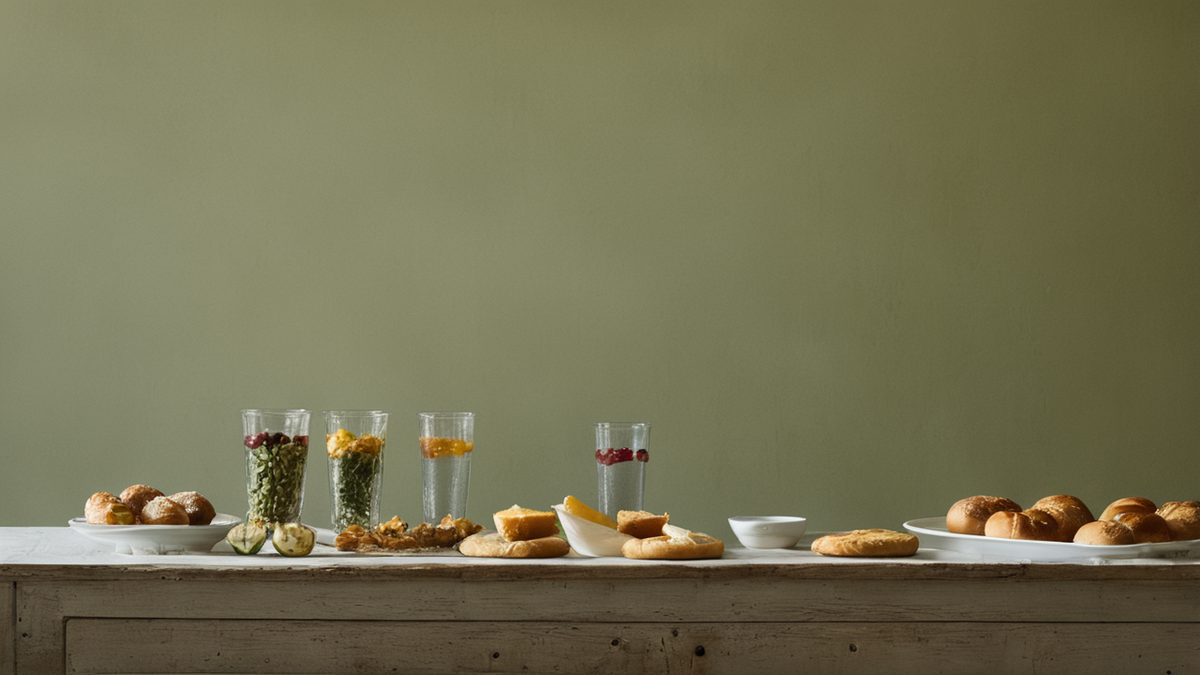 Hall d’immeuble aménagé simplement pour un dîner partagé entre voisins.
