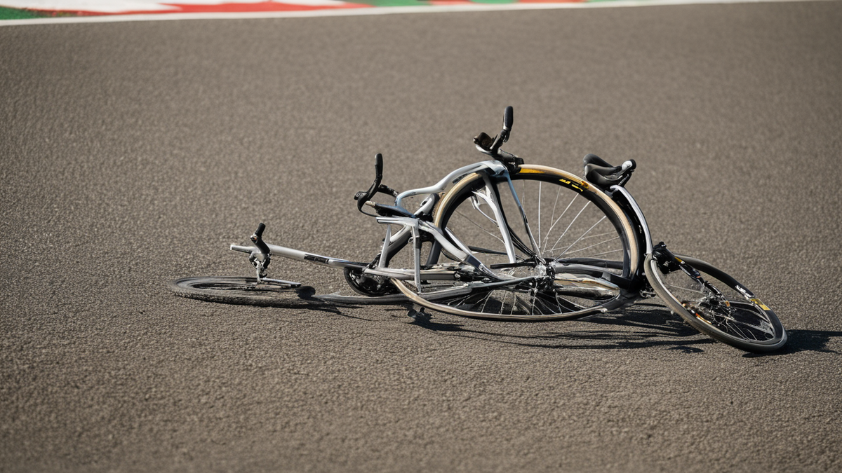 Détail de pavé humide et ambiance sportive évoquant vélo et athlétisme au printemps.