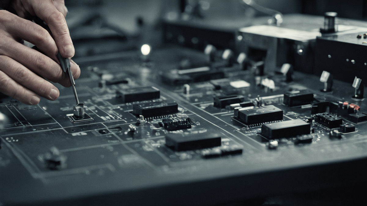 Un dispositif de jeu vidéo dans un cadre domestique avec interface floue.