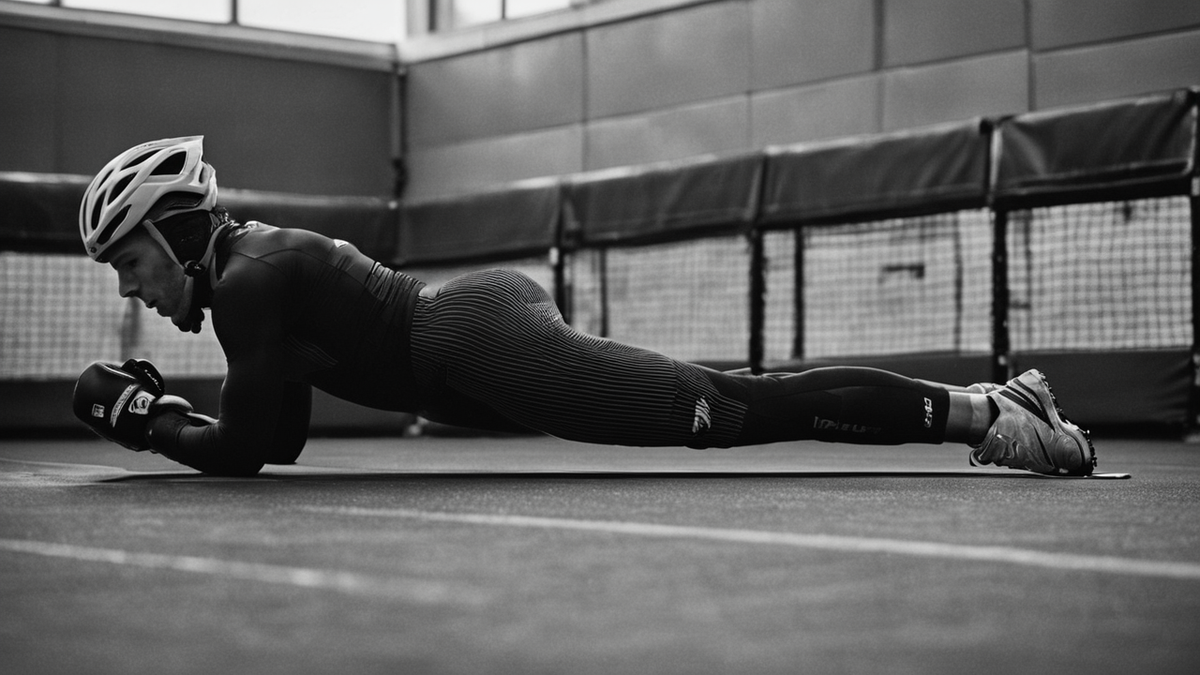 Zone calme près d'un atelier de réparation lors d'une compétition hivernale.