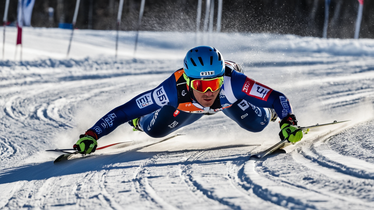 Geste technique large observé pendant une épreuve paralympique d’hiver