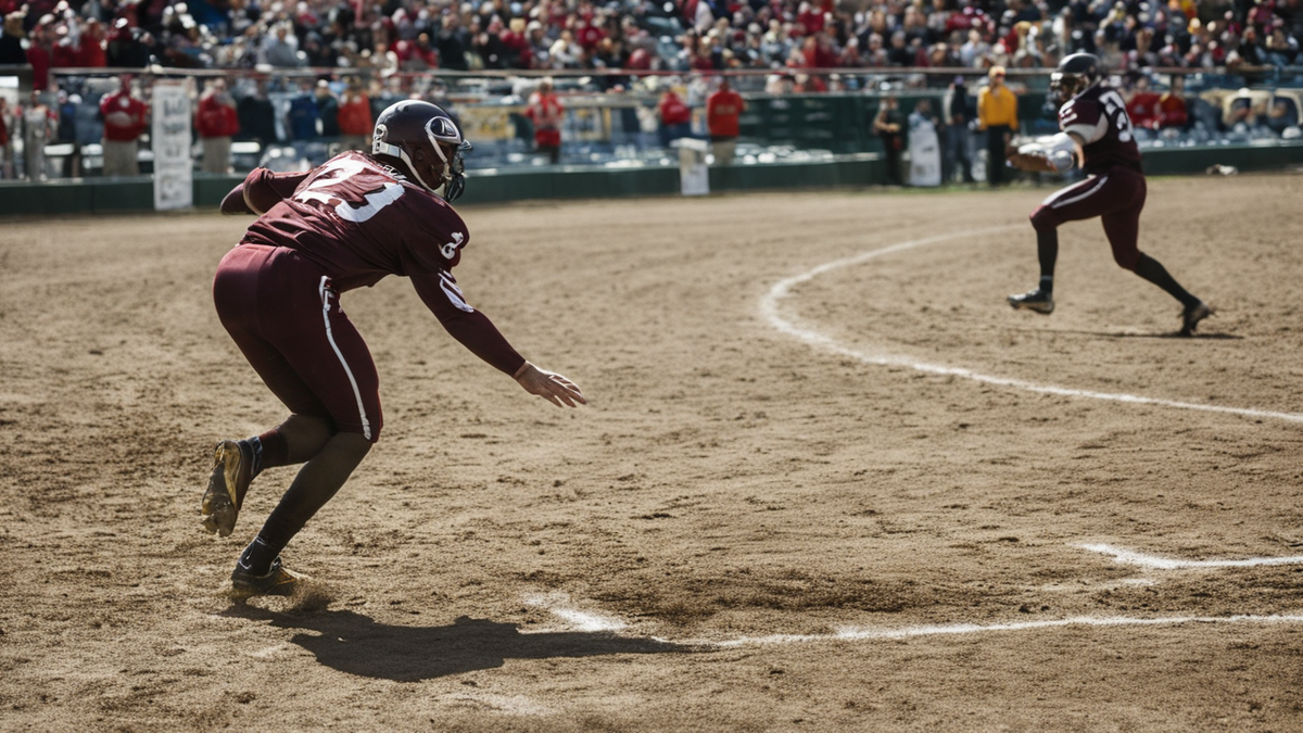 Transmission dans un relais mixte en compétition.