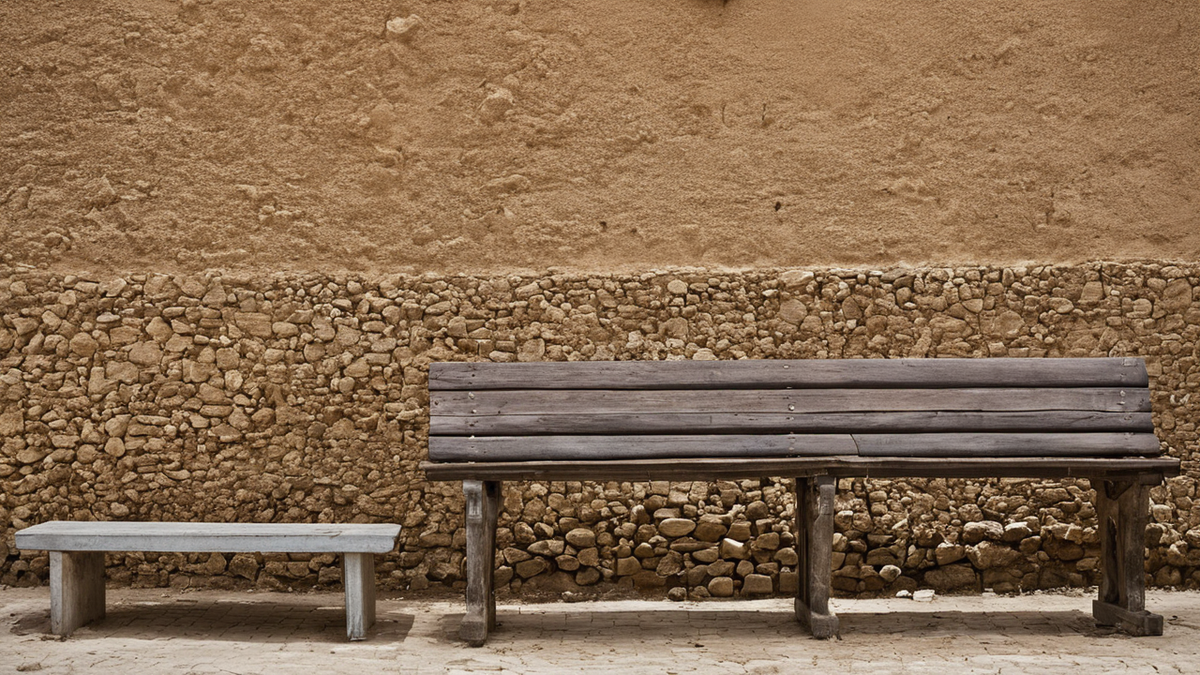 Abords calmes d’un centre de santé ou d’un lieu de vie en Libye évoquant un progrès sanitaire collectif