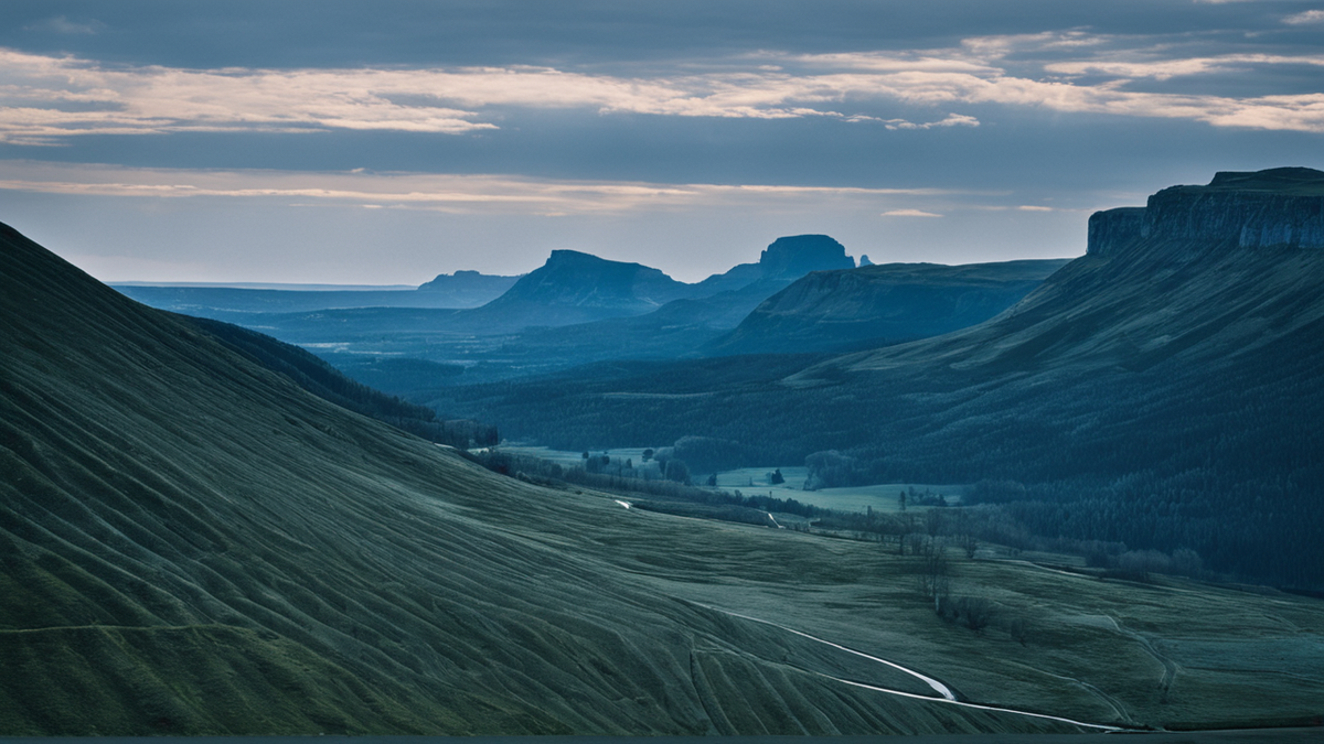 Studio de documentaire télévisé avec grands écrans et ambiance de narration.