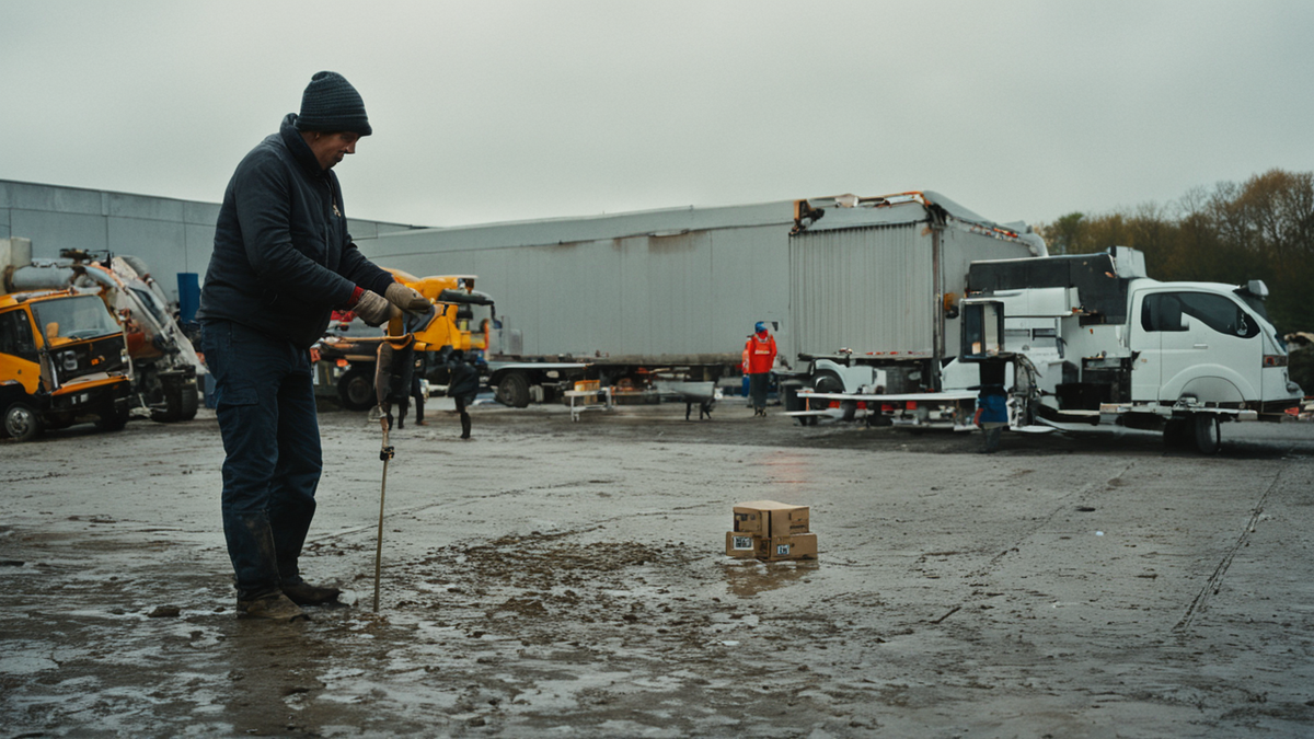 Habitants revenant acheter des produits dans un marché rouvert après inondation.