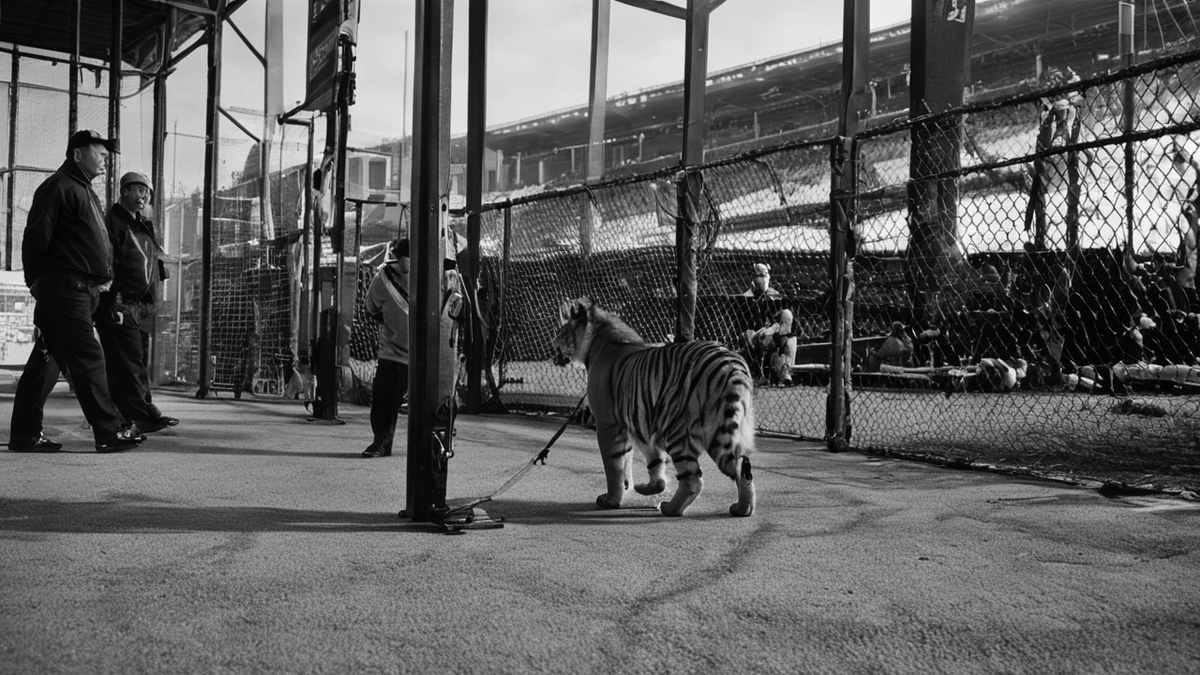 Objets de supporters aux motifs de tigre, lion et loup dans un univers de club.