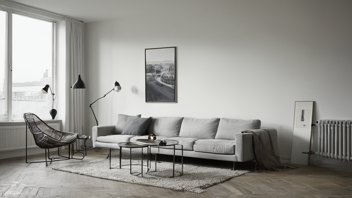 Espace domestique allégé après tri entre revente et don