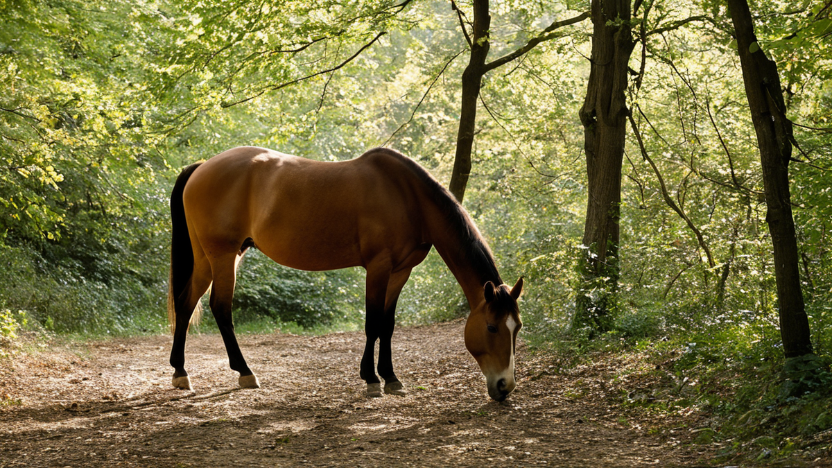 Résidents réunis autour d'un petit cheval dans une salle commune.
